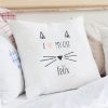 Cat Feature Personalised Cushion Cover
