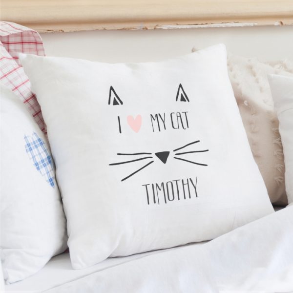 Cat Feature Personalised Cushion Cover