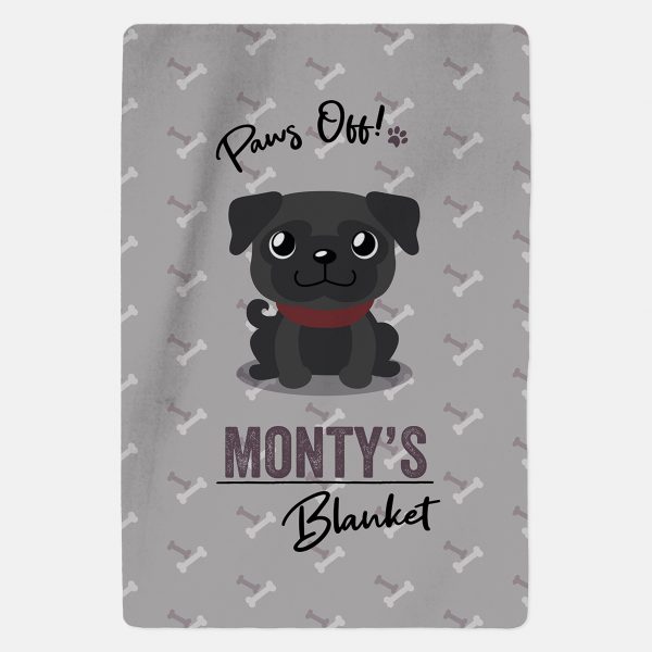 black pug blanket