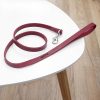 Personalised Classic Red Leather Dog Lead
