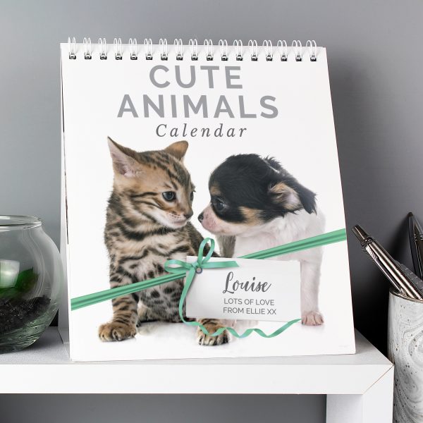 Personalised Cute Animals Desk Calendar