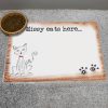 Personalised Scribble Cat Pet Bowl Mat