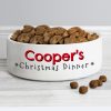 Personalised Christmas Dinner Pet Bowl