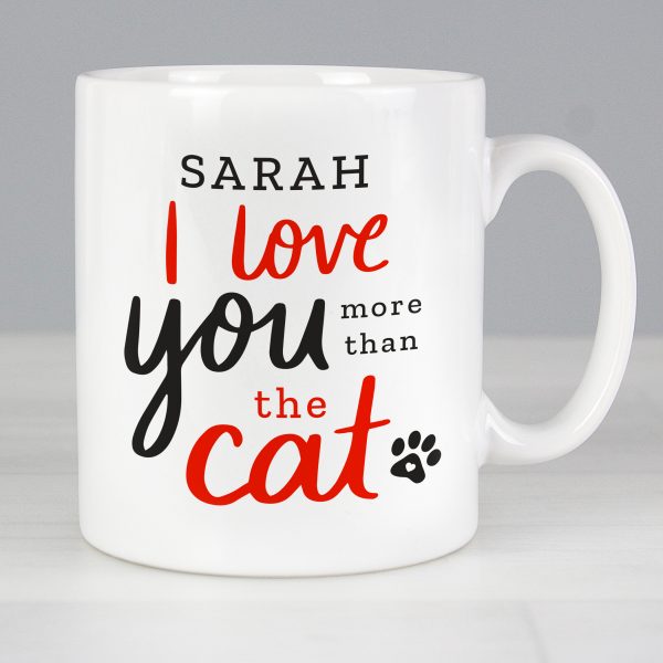 Personalised I Love You More Than The Cat Mug