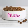 Personalised Pink Name Pet Bowl