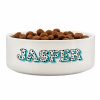 Personalised Blue Spots Name Pet Bowl