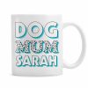 Personalised Dog Mum Blue Spots Mug